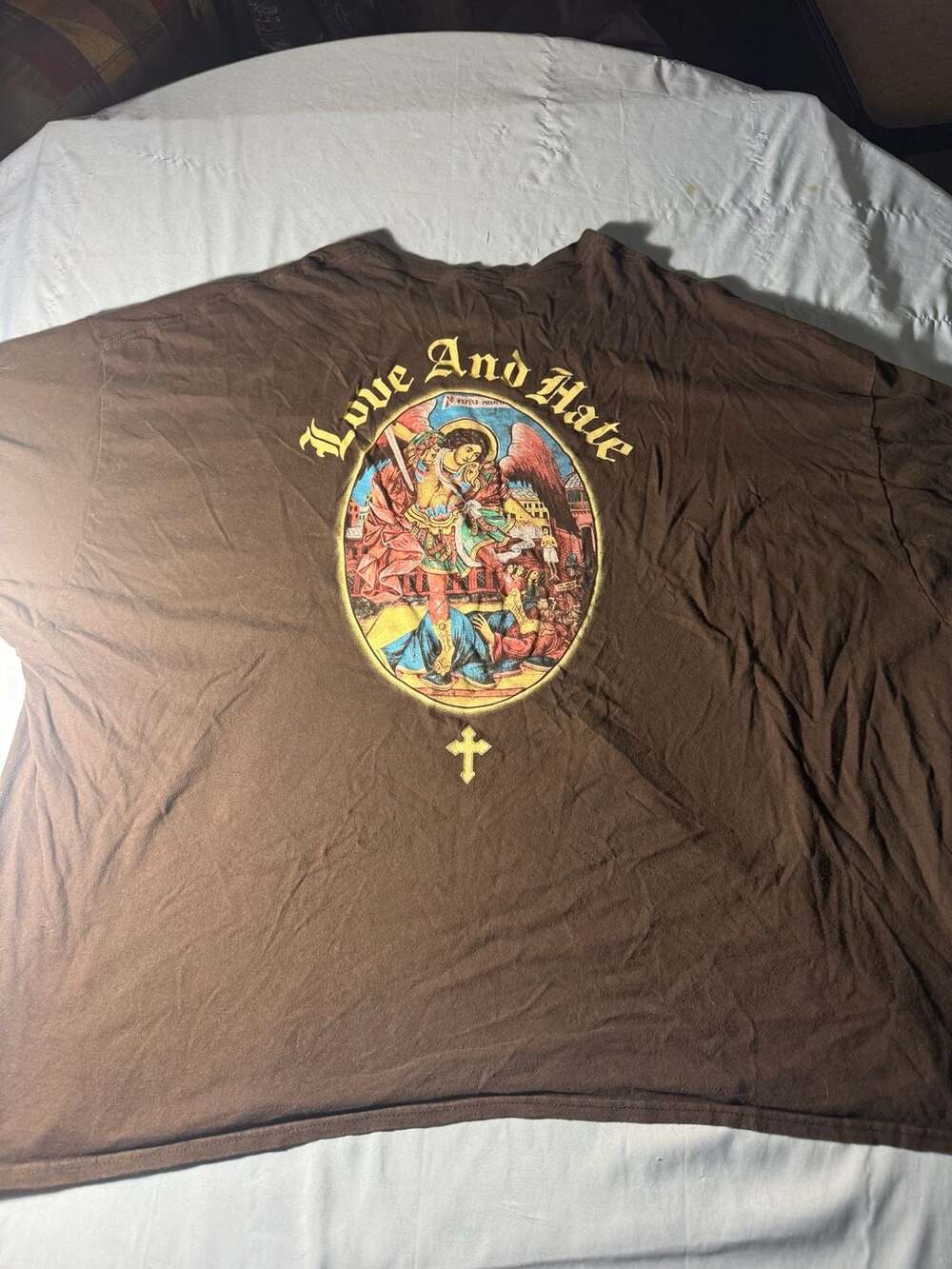 Popular Poison Saint Michael Love And Hate Tee 3XL